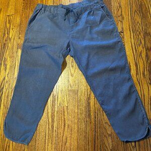 Caslon Linen elastic waist pant, Grey